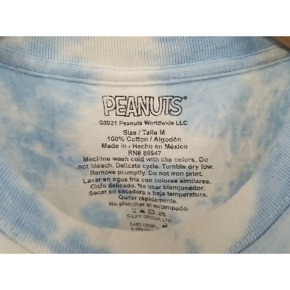 2021 Peanuts Protect The Earth T Shirt‎ Snoopy Short Sleeve Crew Neck Medium - Picture 5 of 6